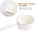 1.2L Saucepan, Nonstick Milk Pan with Pour Spouts, Butter Warmer, Melting Milk Boiling Porridge Soup Saucepan Gas Stove Enamel Milk Pot with Handl...