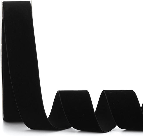 Black Velvet Ribbon 2 Inch x 20Yd,Great for Gift Wrapping,Hair Bows,Christmas,Wedding Party Decoration (2" Black)...