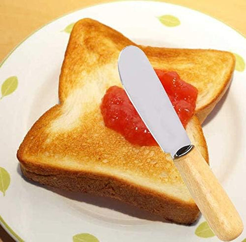 20-Pack Butter Spreader Stainless Steel Sandwich Cream Cheese Knives Set Wood Handle 4-inch...
