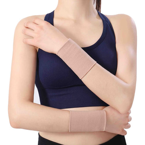 Wrist Compression Sleeve (4PCS), Soft Wrist Support Brace Wrist Bands for Tendonitis, Arthritis, Sprains Pain Relief, Elastic Carpal Tunnel Wraps ...