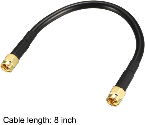 uxcell Antenna Extension Cable SMA Male to SMA Male Coaxial Cable RG58 50 Ohm 8 Inch...