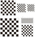6pcs Reusable Check Painting Stencils, Small Square Plaid Stencils,Plastic Art Craft Checkerboard Templates,DIY Home Décor Card on Wood Wall Fabri...