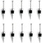 10Pcs Wine Stoppers for Wine Bottles, ENLAYER Stainless Steel Wine Saver Bottle Stopper, Reusable Wine Corks for Beverage, Silicone Wine Stopper F...