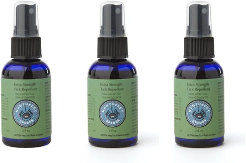 Nantucket Spider Extra Strength Tick Repellent Spray - 2 fl oz, Pack of 3 | DEET Free, Natural Tick Repellent for Humans | Made with Organic Essen...