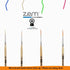 ZEM Brush Golden Synthetic Long Script Liners Artist Paint Brushes Sizes 20/0, 10/0, 5/0, 0...