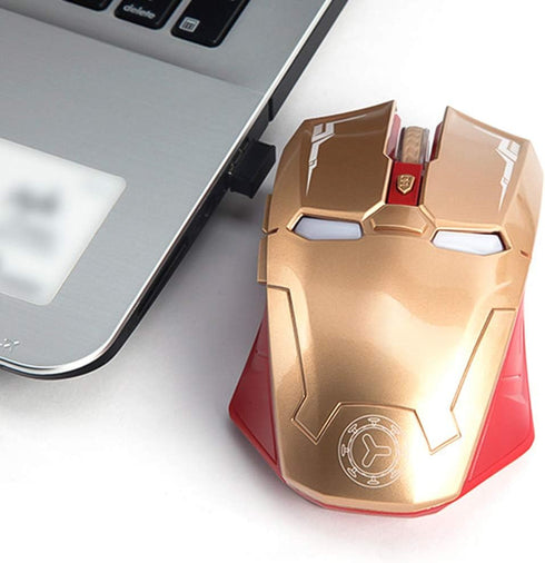 2.4 GHz Wireless Mouse, Six-Button Silent Wireless Computer Mice with 1200/1600/2400 Adjustable Portable USB Mouse for Desktop/Laptop/PC(Gold with...