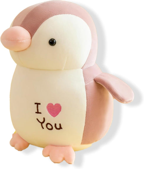 9.8" Plush Penguin Dolls?Kids Pink Stuffed Animals Toys, Boy Girl Girlfriend Valentine's Day I LOVE You Gift...