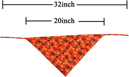 4 PCS/Pack Halloween Dog Bandana Pumpkin Reversible Triangle Bibs Scarf Accessories for Dogs Cats Pets Large...