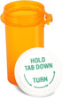 Prescription Reversible Thumb Tab Vials, Medicine Container, Pill Bottle, Prescription Pharmacy Vials Reversible Cap with Animal Pet Resistant (no...