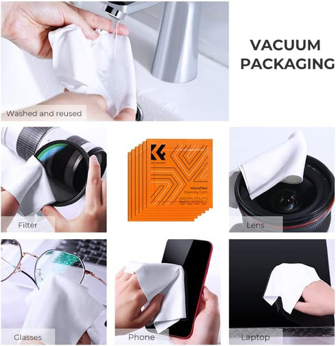 K&F Concept 15-in-1 Camera Lens Cleaning Kit with Camera Blower, Glasses Wipes*10, Cleaning Liquid, Microfiber Cleaning cloth*2, Lens Cleaning Pen...
