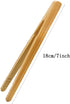12pcs Bamboo Tongs, 7 Inch Reusable Bamboo Toast Tongs for Toast Bread Pickles Fruits Tea...