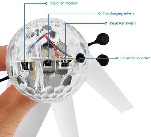 Flying Ball RC Toys For Children Goo Play For Child Ball Helicopter Gifts For Child Built-In-Shinning LED Disco Light Induction Ball Children Play...