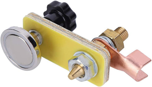 Welding Magnetic Single Head, Soldering Grounding Connector Tool Welding Magnet Ground Clamp with Thickened Insulation Board...
