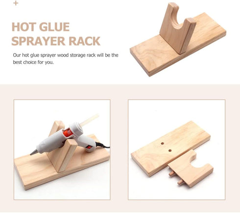 Bracket Wooden Shelf Glue Storage Mobile Holder Fixing Rack Wood Stand Organizer Safe Desktop Cellphone Holder Hot Glue Holder Hot Glue Sprayer Br...
