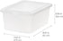 IRIS USA 15 Qt Clear Storage Box, BPA-Free Plastic Stackable Bin with Lid, 4 Pack, Containers to Organize Shoes and Closet Shelves, Classroom Orga...