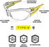 Mechanix Wear: Vision Type-V Safety Glasses with Advanced Anti Fog, Scratch Resistant, Half Framed Protective Eyewear, Lightweight Glasses with Ad...