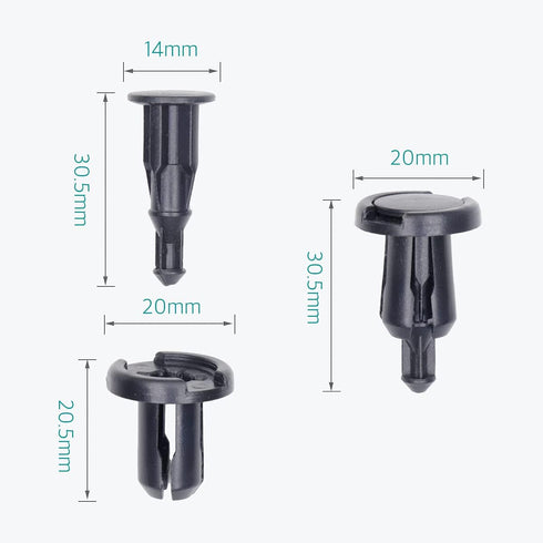 Lantee 10mm Fender Push in Retainer Fastener Clips for Honda 91503-SZ5-003, Pack of 20...