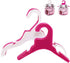 Pet Clothing Hanger, 10PCS Plastic Anti-Skid Dog Puppy Cat Clothes Clothing Rack for Small Animals (Pink, S...