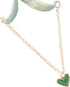 2Pcs Bling Bling Velvet Choker Necklace Set with Heart Pendant - Romantic Pastel Pink and Mint Green - Adjustable Collars for Women...