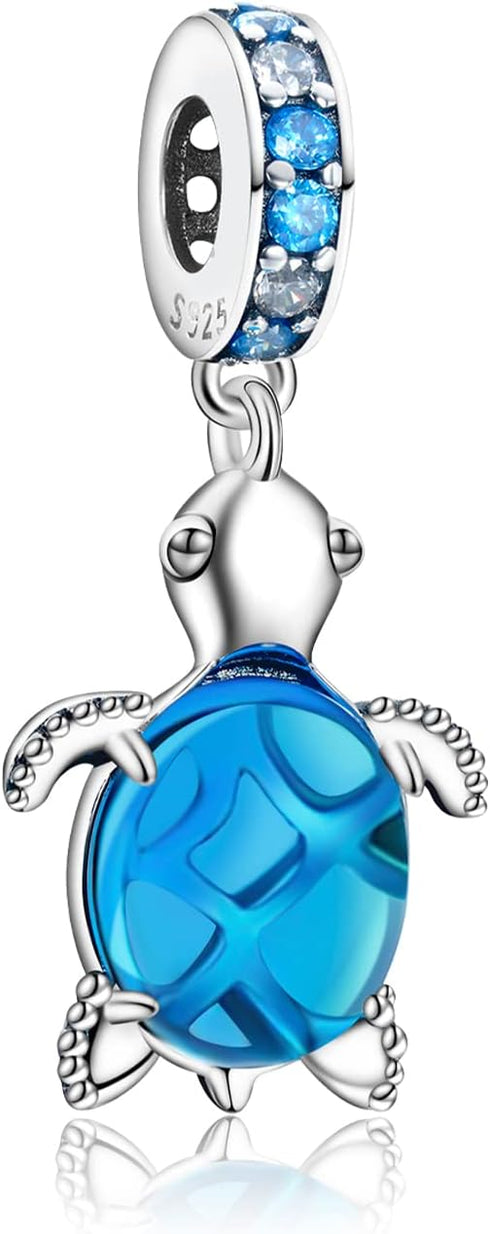 925 Sterling Silver Butterfly Mouse Heart Safety Chain Charm for Bracelets Necklaces,Murano Glass Sea Turtle Graduation Cap Charm Pendants Beads J...