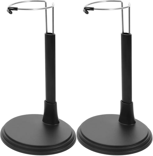 Kisangel Action Figure Display 2pcs Black Doll Stand Action Figure Stand Adjustable Doll Stand Model for Support Bracket Dolls Action Figure Stand...