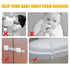 Child Safety Lock for Refrigerator, Cabinet, Drawer, Freezer & Door with 4 Extra Strong Adhesives - White by HavenHause (Pack of 8 White)...