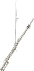 Broadway Gifts Co Silver Tone Flute Instrument 5.5 inch Brass Hanging Ornament...