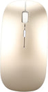 Keyboard Mouse Set 2.4G USB Thin Ergonomic Mute for Computer (Luxury Gold Color)...