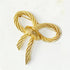 Elegant Gold Color Bow Tie Brooch Lapel Pin For Women Simple Dress Coat Cardigan Wedding Jewelry Gifts...