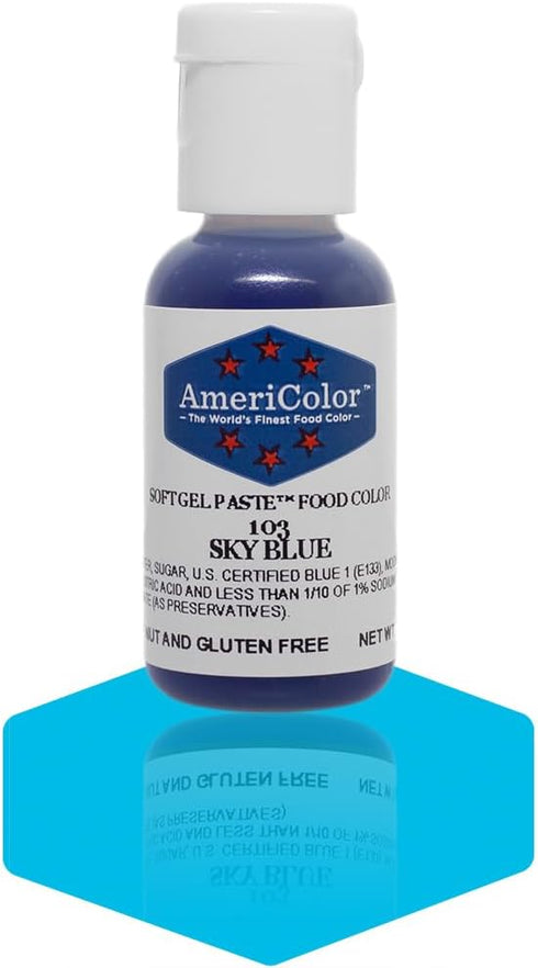 Americolor Soft Gel Paste Food Color, .75-Ounce, Sky Blue...