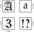3 Inch Alphabet Letter Stencils for Painting - 70 Pack Old English Letter and Number Stencil Templates with Signs for Painting on Wood, Reusable L...