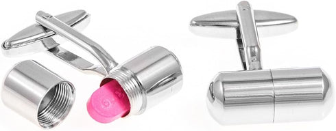 Pill Holder Pharmacist Doctor MD Pair Cufflinks in a Presentation Gift Box & Polishing Cloth...