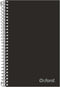 Oxford Poly Spiral Notebook, 2-Subject for School, College Ruled Paper, 100 Sheets, 6 x 9.5 Inches, 2 Double Pocket Dividers, Black Cover (1002544...