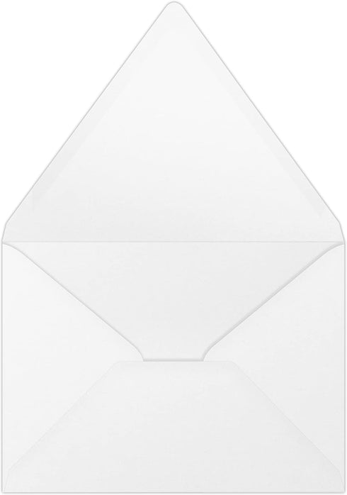 LUXPaper A6 Contour Flap Invitation Envelopes | 4 3/4" x 6 1/2" | Bright White | 70lb. Text | 50 Qty...