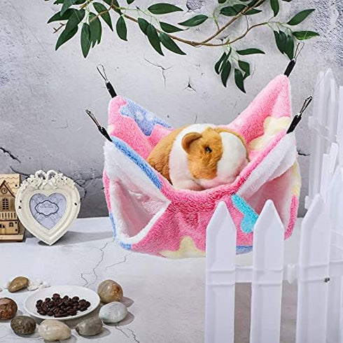 Boao 2 Pcs Guinea Pig Rat Hammock Guinea Pig Hamster Ferret Hanging Hammock Guinea Pig Accessories for Small Animals Chinchilla Parrot Sugar Glide...