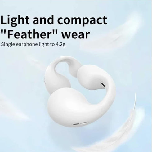 Wireless Ear Clip Skeleton Conduction Headphones, 2024 Upgrade Open Ear Headphones Wireless Bluetooth, Skeleton Conduction Headphones Bluetooth Ea...