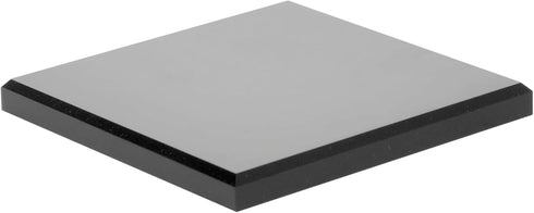 Plymor Black Acrylic Square Beveled Display Base, 5" W x 5" D x 0.5" H...