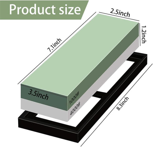 Whetstone Sharpening Stone 1000/4000 Grit Professional Kitchen Knife Sharpener Kit Wet Stones for Kitchen Knives,Pocket Knife,Blades,Scissors, Gar...