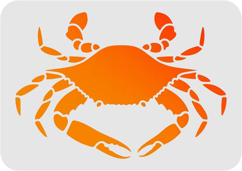 FINGERINSPIRE Crab Stencil 11.7x8.3 Inch Ocean Animal Stencil Template Decoration Sea Creatures Stencil Summer Ocean Beach Nautical Stencil for Pa...