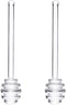 2pcs 6inch Reusable Glass Honeycomb Stick Honey Dippers Sticks Honey Stirrer Wand Honey Jar Dispense Drizzle Spoon for Maple Syrup, Molasses,Melte...