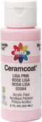 Delta Creative Ceramcoat Acrylic Paint in Assorted Colors (2 oz), 2084, Lisa Pink...