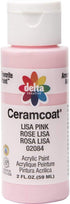 Delta Creative Ceramcoat Acrylic Paint in Assorted Colors (2 oz), 2084, Lisa Pink...