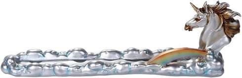 Pacific Giftware Fantasy Wonderland Unicorn Over Colorful Rainbow Bridge Stick Incense Holder 12 Inch L...