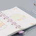 A7 Binder Cover Clear Purple A7 Binder Wallets 6 Ring Planner Binders Pockets Size Budget Binder Cover with Snap Button Closure for Loose-Leaf Fol...