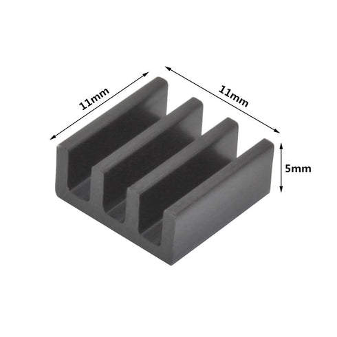 30pcs Aluminum Heatsink 11x11x5mm / 0.43x0.43x0.2 inches with Thermal Conductive Adhesive Tape for Raspberry pi Electronic Chip MOS IC Diode Triod...