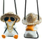 Swing Duck Car Hanging Ornament Cute Swing Duck Car Pendant Swing Duck Car Decoration Rearview Mirror Accessories(Style A)...
