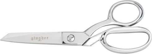 Gingher Dressmaker's Fabric Scissors with Protective Sheath - 7" Stainless Steel Shears - Sharp Knife Edge Fabric Scissors - Silver...