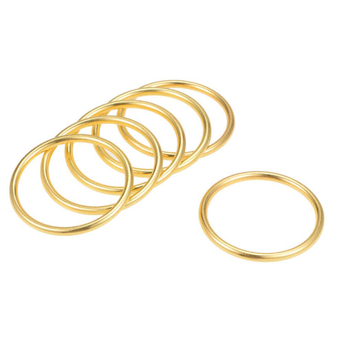 uxcell O Ring Buckle 35mm(1.4") ID 3mm Thickness Zinc Alloy O-Rings for Hardware Bags Belts Craft DIY Accessories, Gold Tone 6pcs...