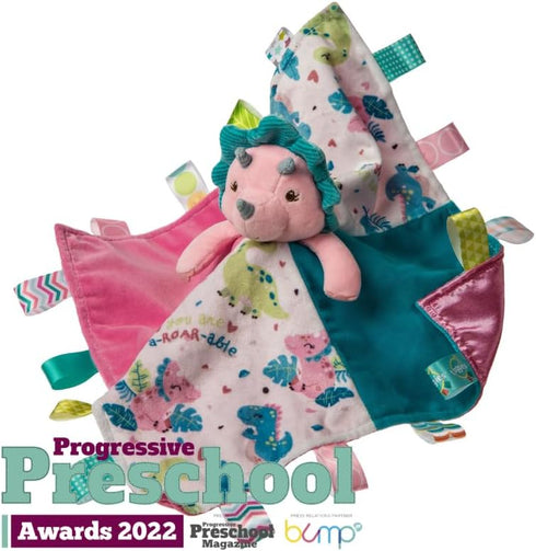 Taggies Stuffed Animal Security Blanket with Tags, 13 x 13-Inches, Aroar-a-saurus Dinosaur...