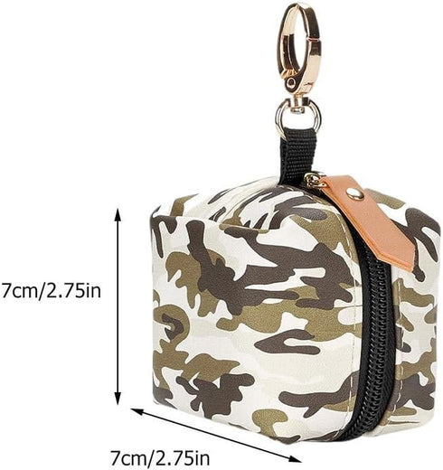Amosfun Baby Pacifier Bag Waterproof PU Storage Bag Durable Soother Infant Storage Holder Baby Pacifier Box for Mom Outdoor Use Camouflage...